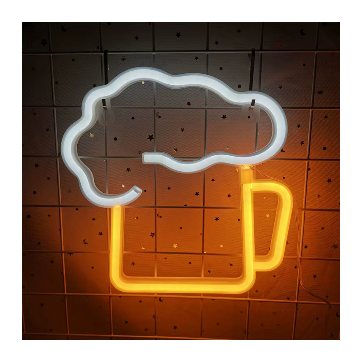 Cold Beer Cheers LED-Neonlichtschild aus Acryl in Bunt für Bar und Party-Deko - Bild 2