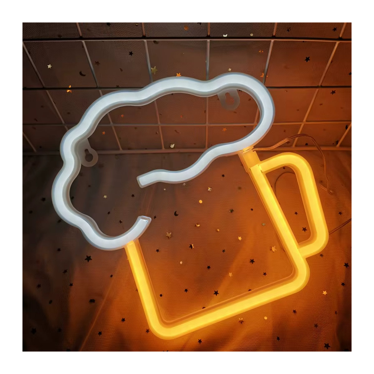 Cold Beer Cheers LED-Neonlichtschild aus Acryl in Bunt für Bar und Party-Deko - Bild 3