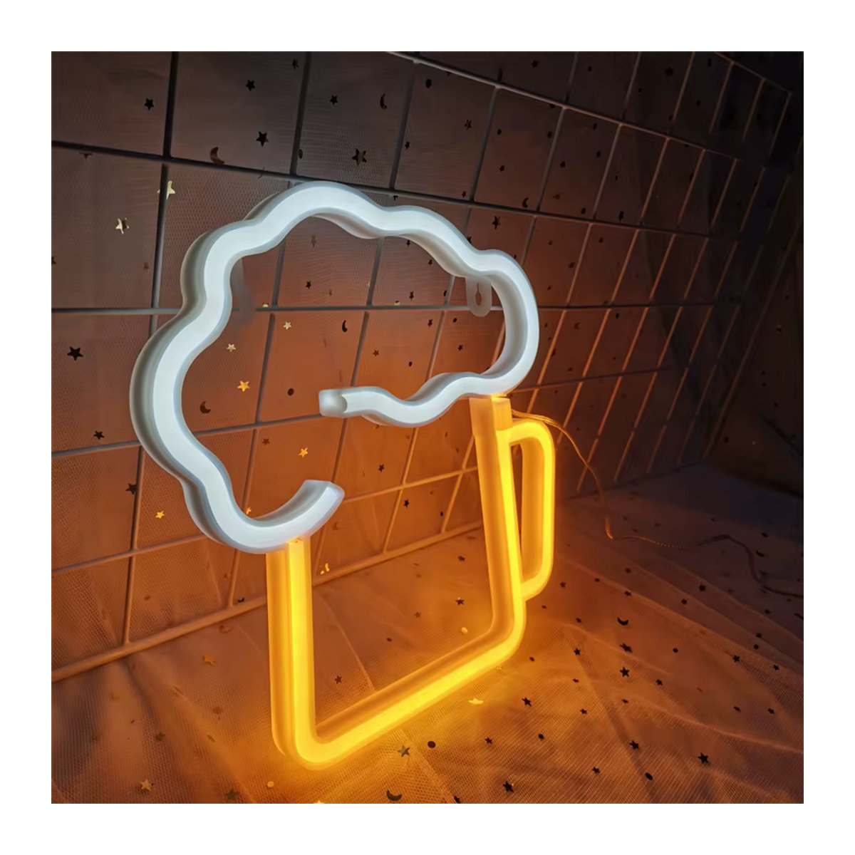 Cold Beer Cheers LED-Neonlichtschild aus Acryl in Bunt für Bar und Party-Deko - Bild 5
