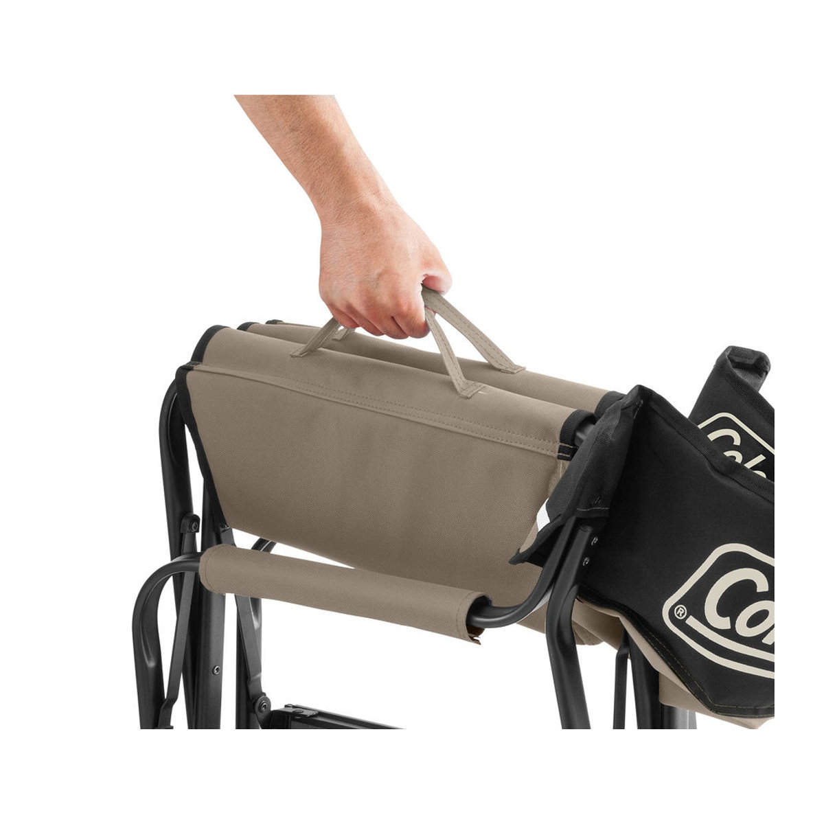 Coleman Gartenliege mit Beistelltisch klappbar Beige aus Polyester - Bild 2