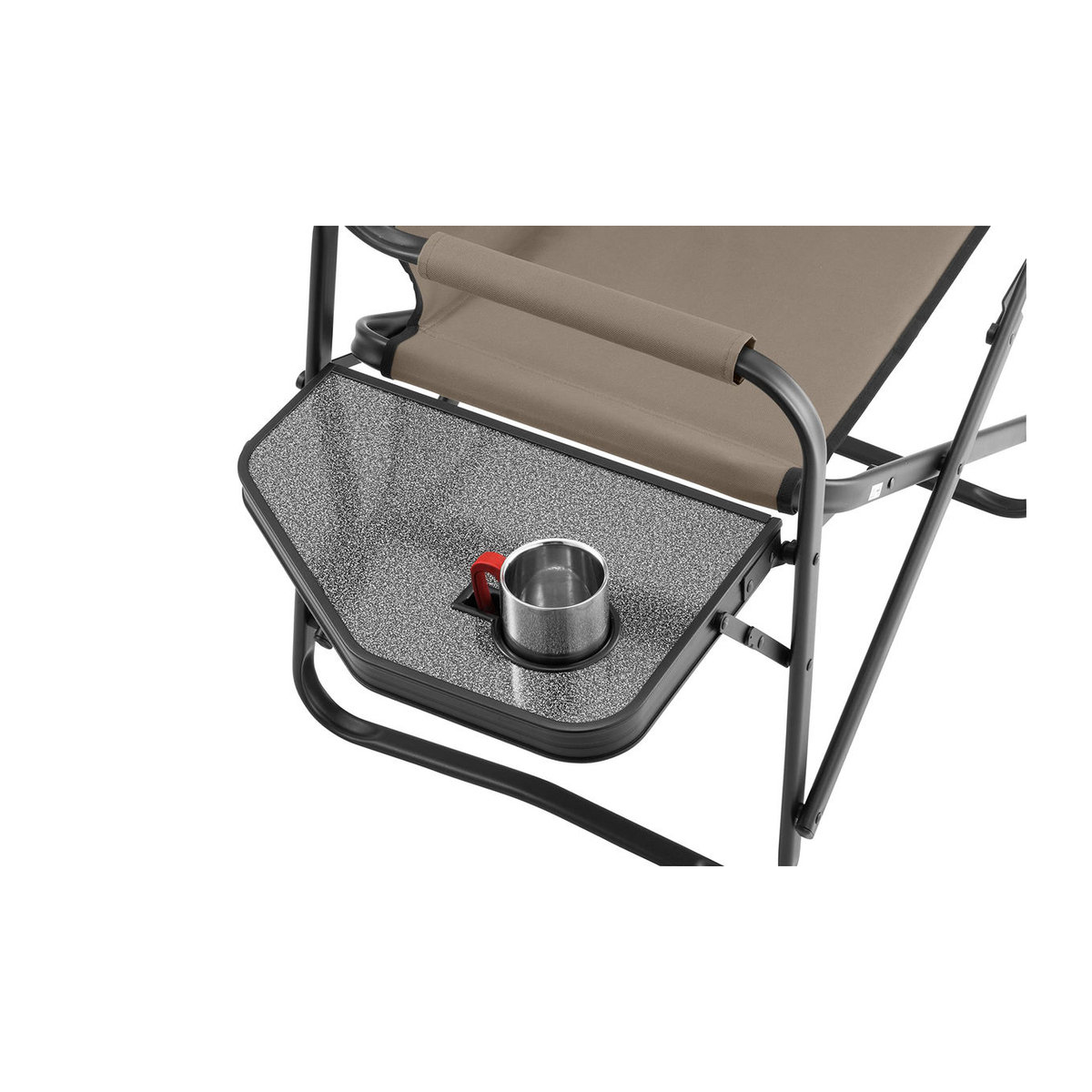 Coleman Gartenliege mit Beistelltisch klappbar Beige aus Polyester - Bild 4
