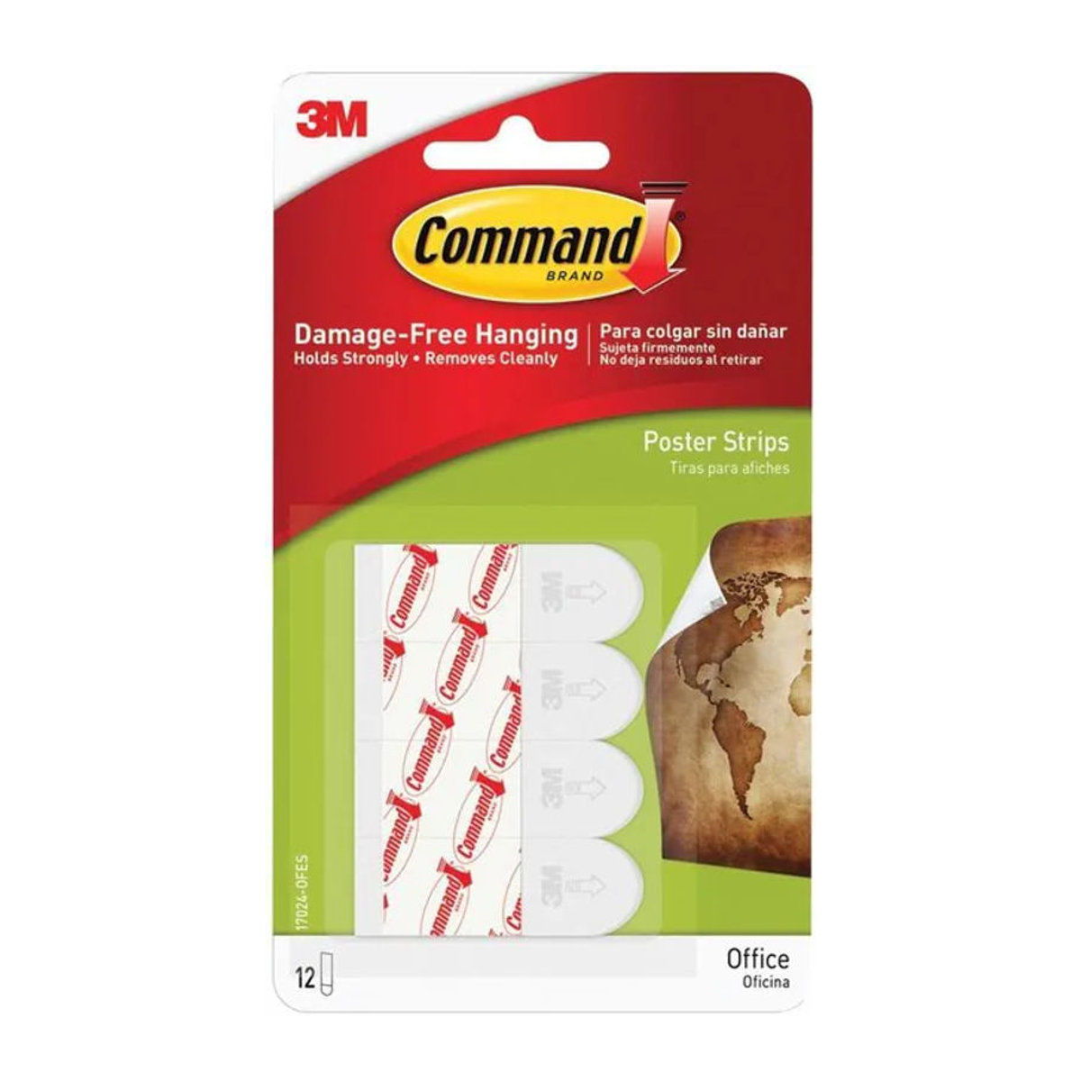 Command Befehlsplakatstreifen im Design Tropischer Regenwald, 12er Packung, mehrfarbig und transparent - Bild 1