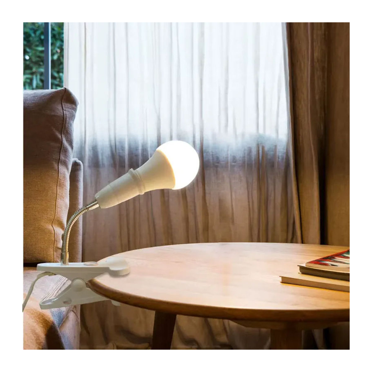 COOINJOY LED-Buchlampe in Weiß mit flexiblem Schwanenhals und Clip-on Funktion als minimalistische Leseleuchte - Bild 3