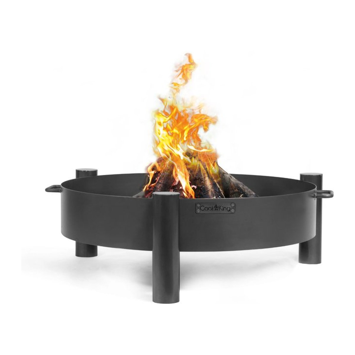 CookKing Feuerschale Haiti in Schwarz aus Stahl, B/H/T: 68 x 30 x 68 cm - Bild 1