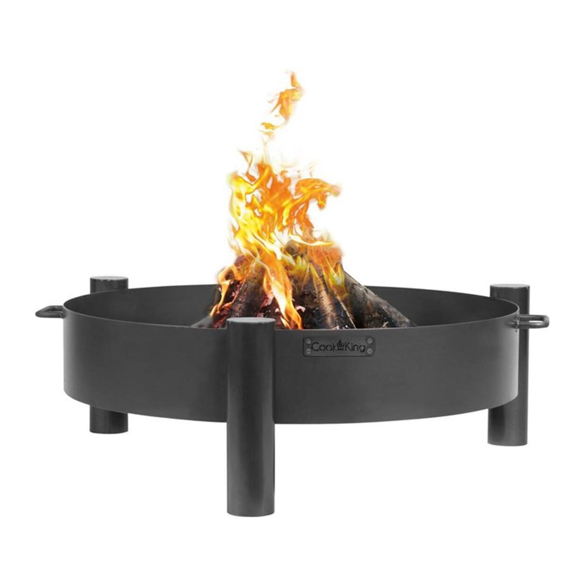 CookKing Feuerschale Haiti in Schwarz aus Stahl, B/H/T: 68 x 30 x 68 cm - Bild 4