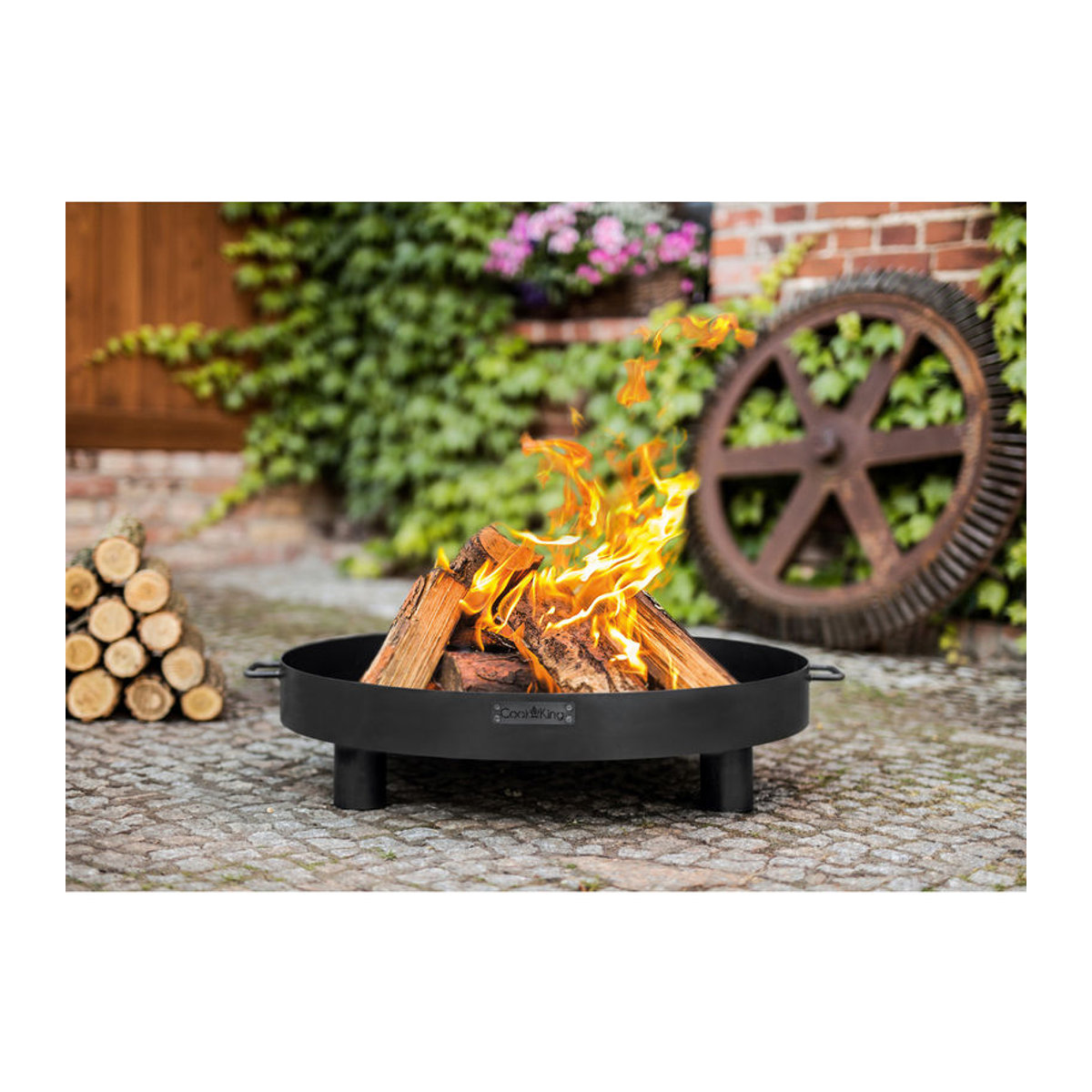 CookKing Feuerschale Tunis aus Stahl, Schwarz, B/H/T: 70 x 20 x 70 cm - Bild 2