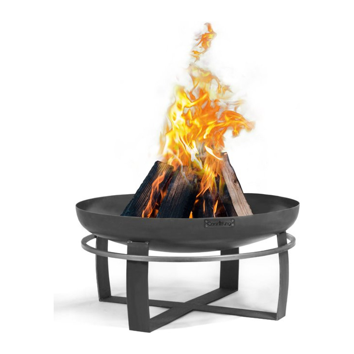 CookKing Feuerschale Viking 60 aus Stahl in Schwarz, B/H/T: 60 x 36 x 60 cm - Bild 1