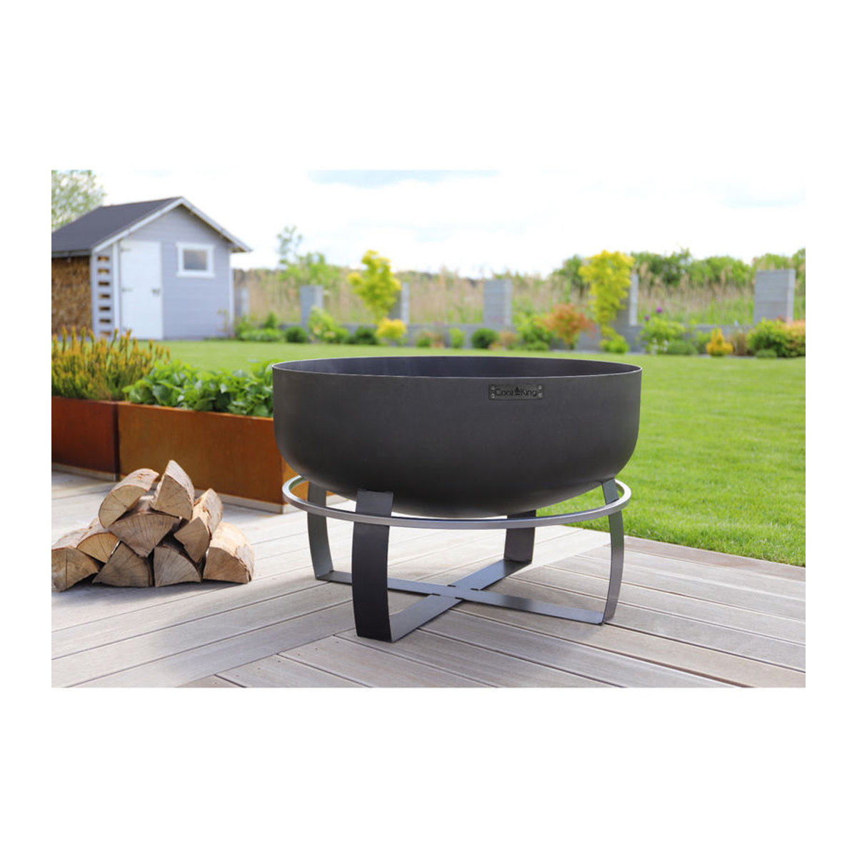 CookKing Feuerschale Viking XXL, schwarz, B/T/H: 80 x 80 x 50 cm - Bild 2