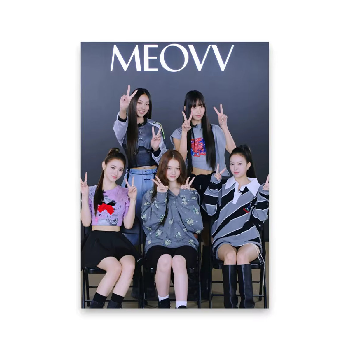 Cool Group M-meowv Poster minimalistische Wandkunst aus Papier in Schwarz und Mehrfarbig - Bild 5