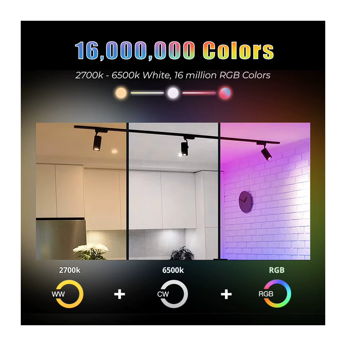 Coolo Smart LED Glühbirne GU10 mit RGBW und Dimmen, 5W WiFi Zigbee Lampe mit eWelink App Steuerung für Alexa und Google Home, Bunt - Bild 3