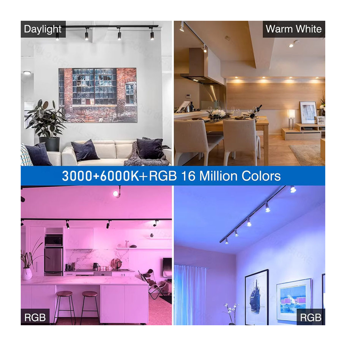 Coolo Smart LED Glühbirne GU10 RGB mit 5W dimmbarer Spotlight-Funktion für WiFi und ZigBee, kompatibel mit Alexa und Google Assistant - Bild 4