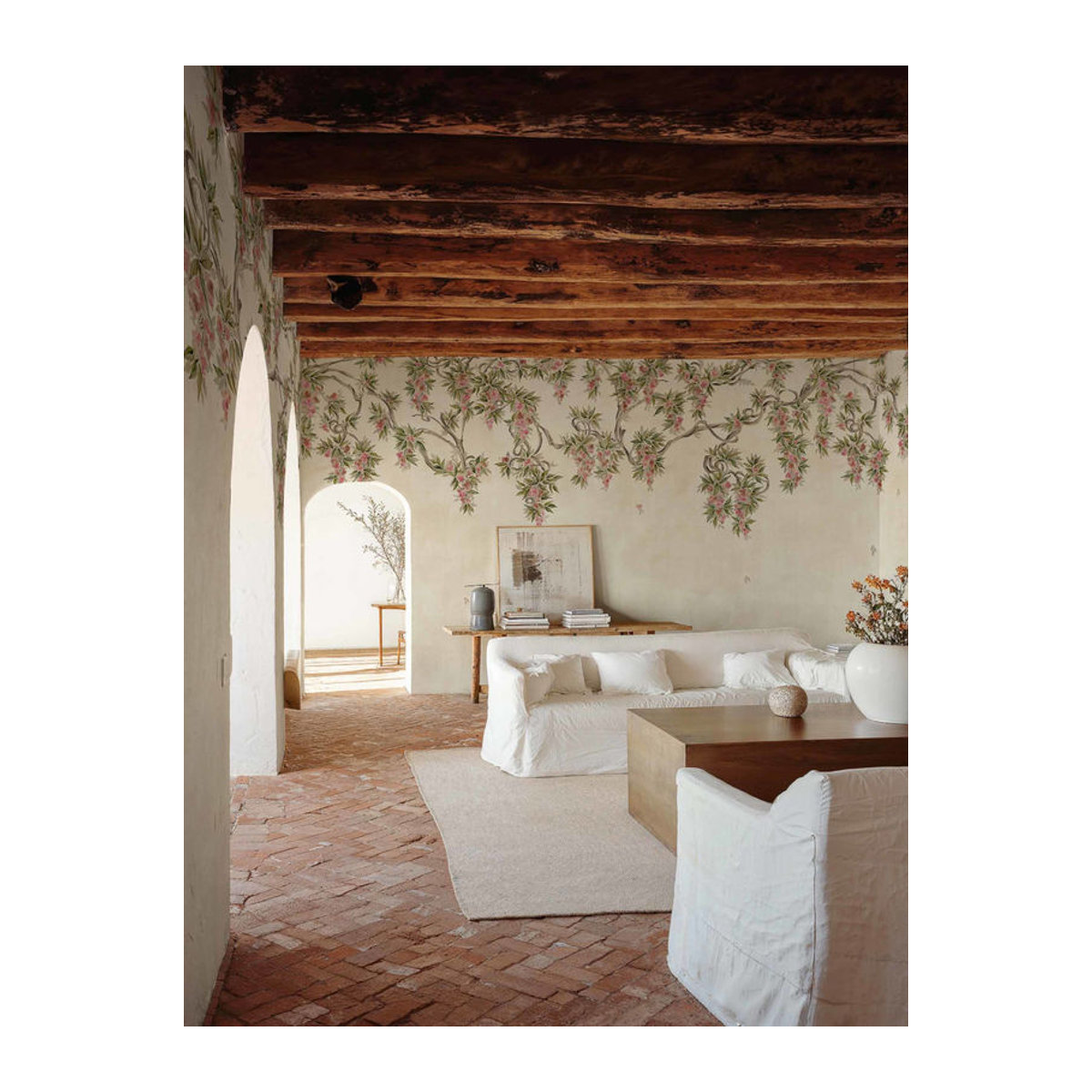 Coordonné Wandbild Abril Floral in Rosa und Beige - Bild 2