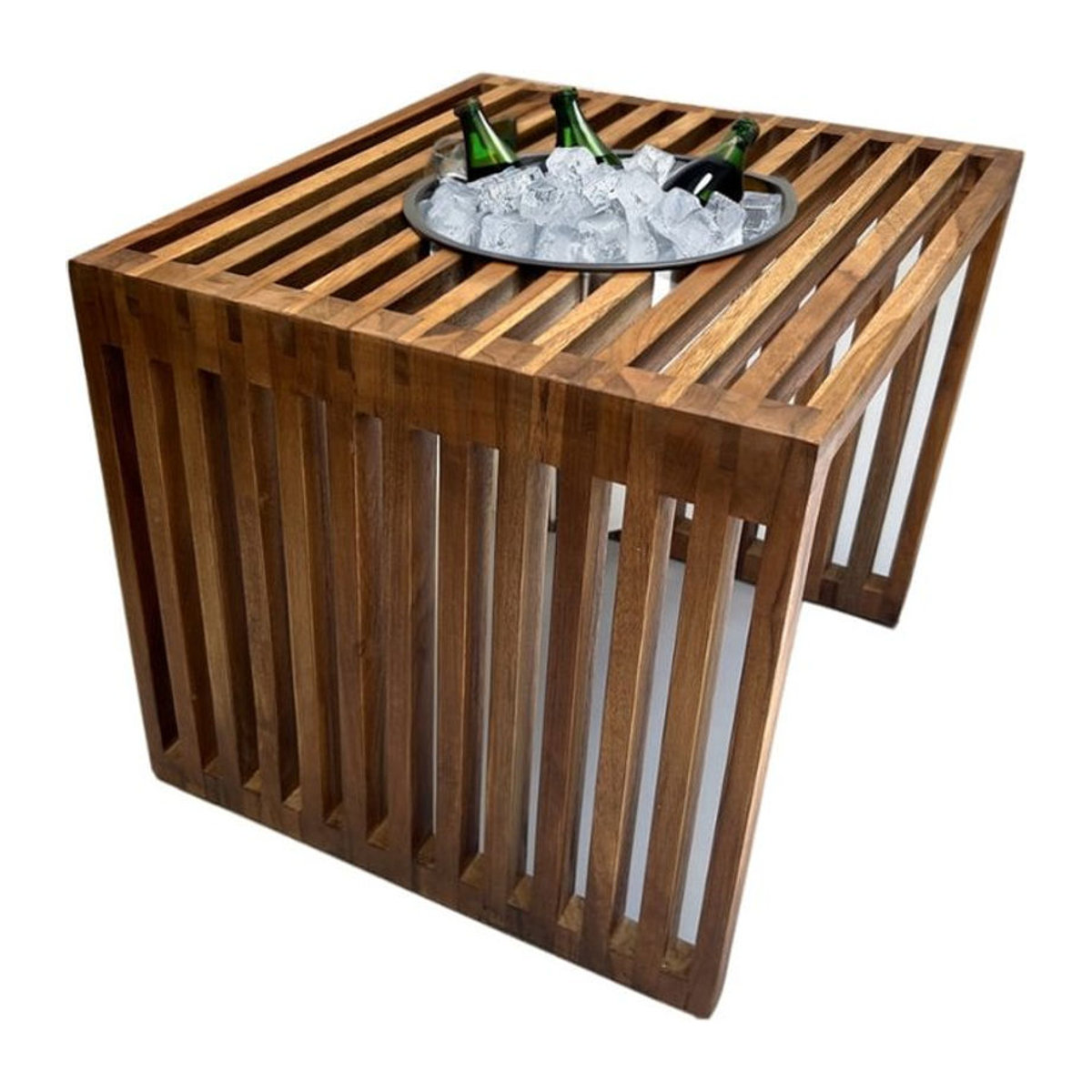 COOTAB 3-in-1 Loungetisch Mykonos mit Edelstahl-Kühler, Durchmesser: 40 cm - Bild 1