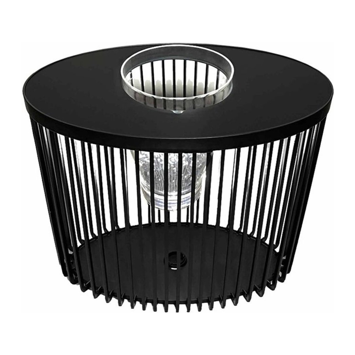 COOTAB 3-in-1 Loungetisch Stockholm mit Acryl-Kühler aus Metall in Schwarz, Durchmesser: 46 cm - Bild 1