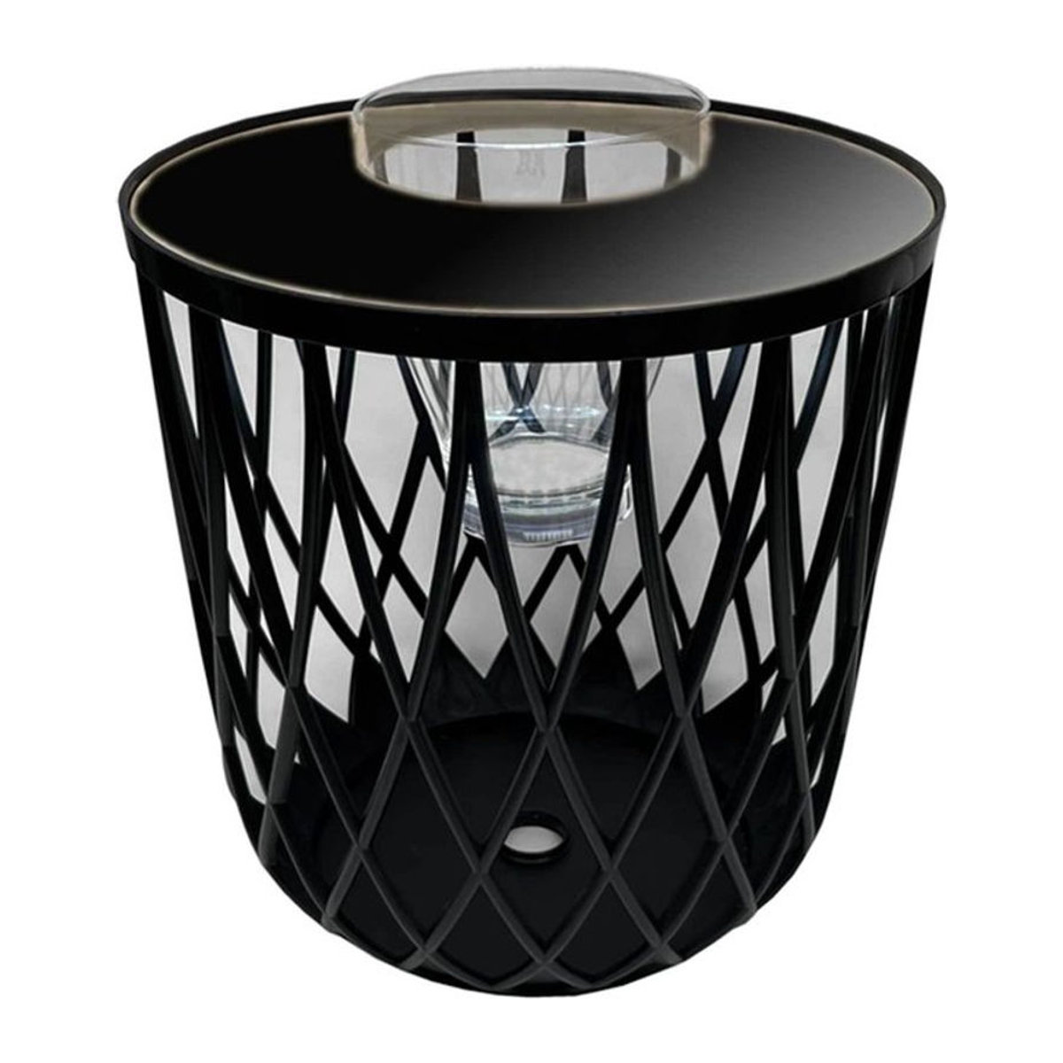 COOTAB 4-in-1 Loungetisch Dubai Rund mit Acryl-Weinkühler in Schwarz, Durchmesser: 45 cm - Bild 1