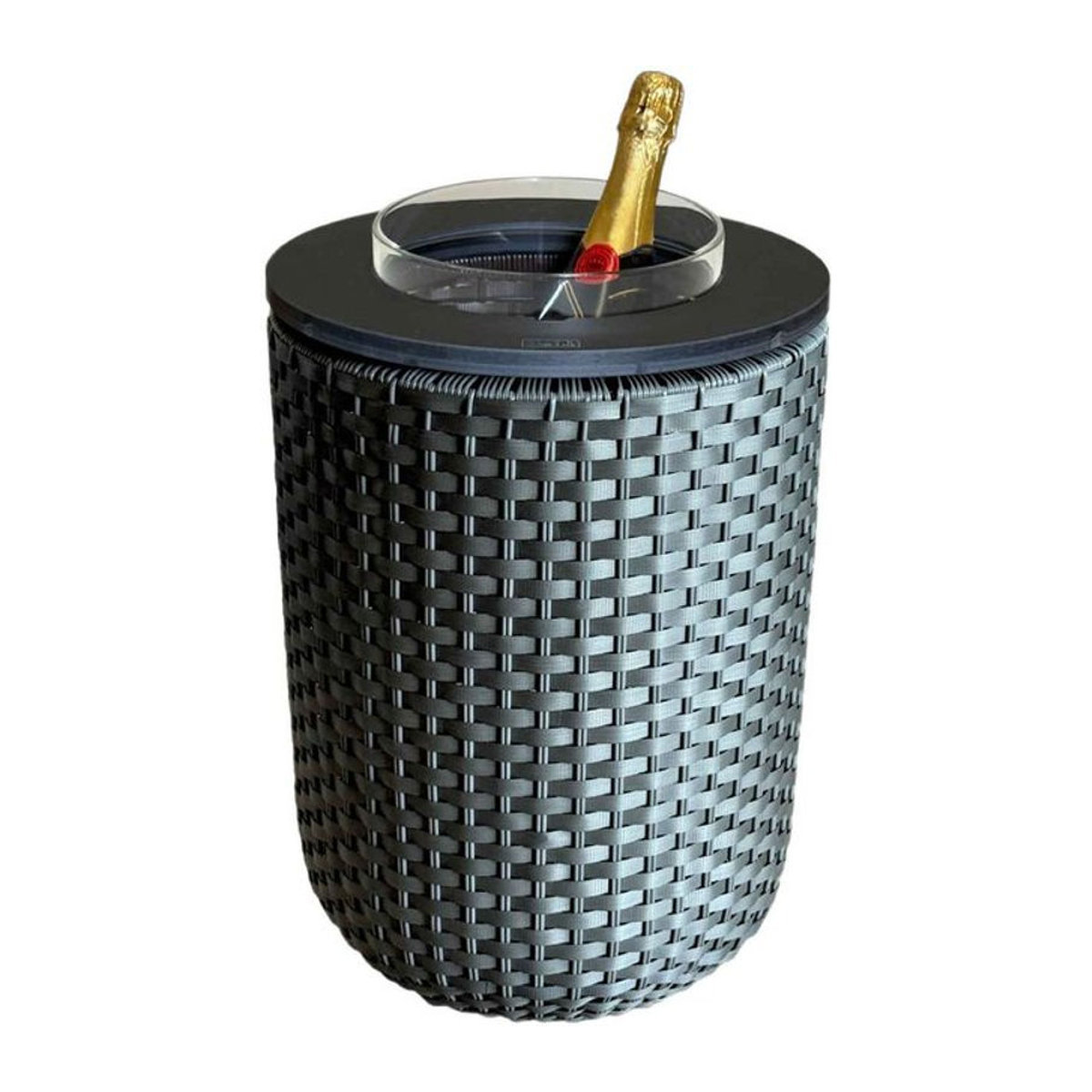 COOTAB 4-in-1 Loungetisch London mit Acryl-Kühler in Grau, Durchmesser: 50 cm - Bild 1