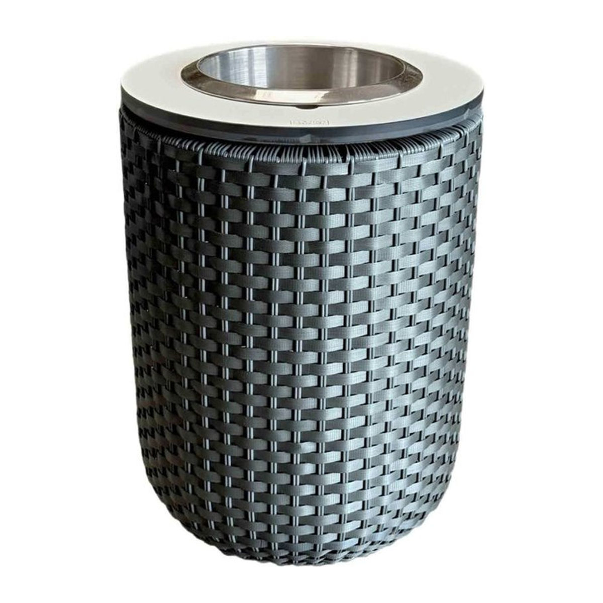 COOTAB 4-in-1 Loungetisch London mit Edelstahl-Kühler in Anthrazit, Durchmesser: 50 cm - Bild 1