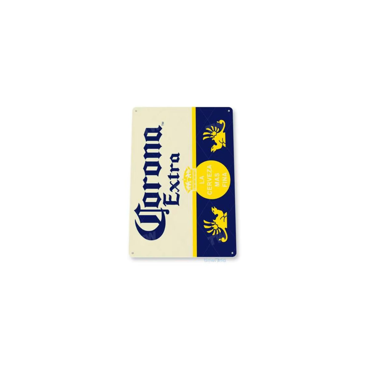 Corona Blechschild Vintage Design für Bar und Pub, mehrfarbig, B/H: 27,94 x 27,94 cm - Bild 2