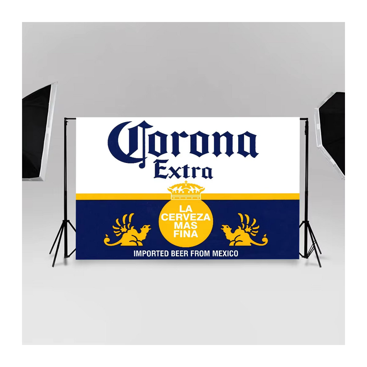 Corona Extra Fotohintergrund mit floralem Design für Geburtstag und Party, mehrfarbig, Querformat, 120 x 70 cm - Bild 6