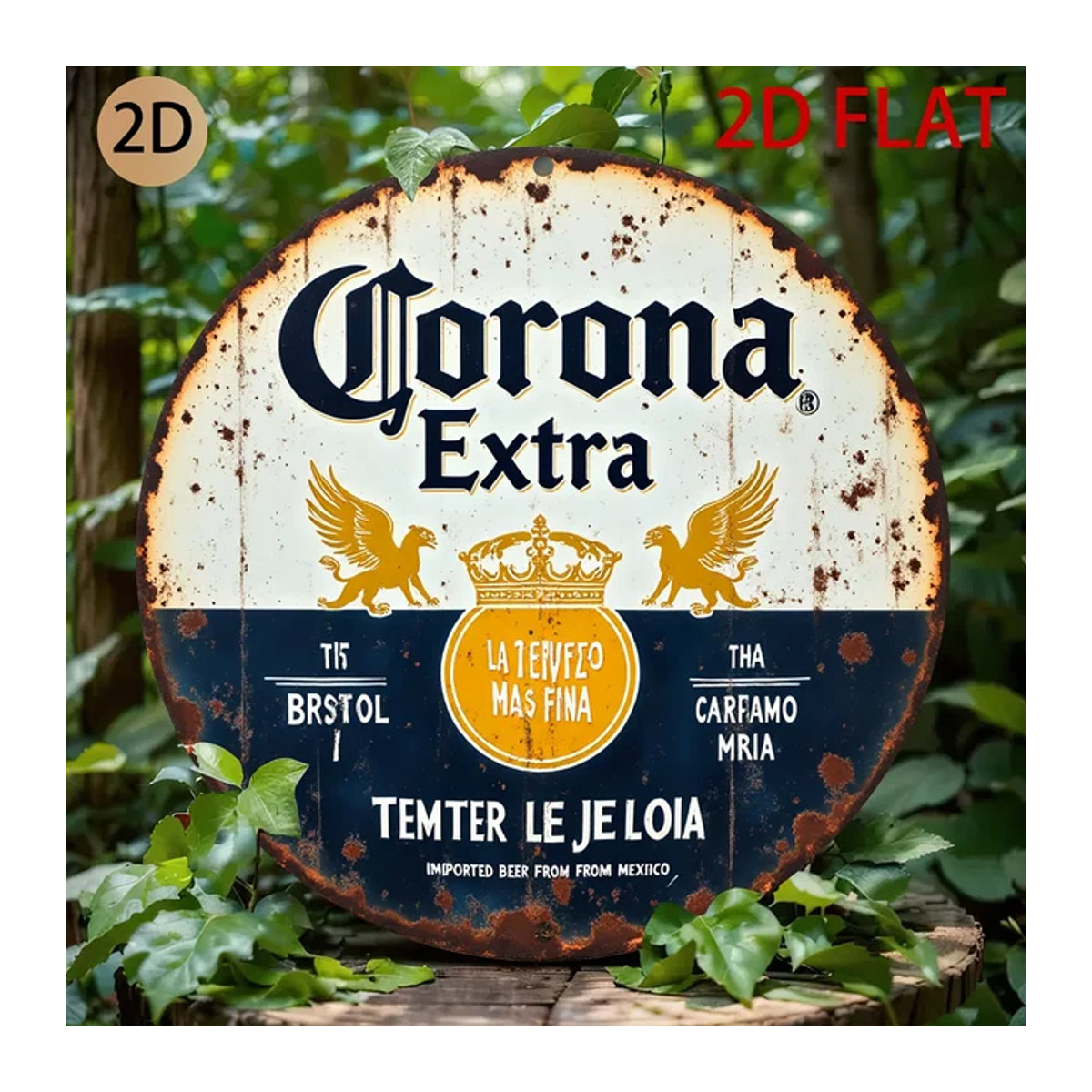 Corona Extra Vintage Blechschild Rund für die Wanddeko in der Bar oder Männerhöhle - Bild 1