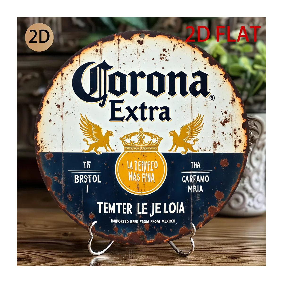 Corona Extra Vintage Blechschild Rund für die Wanddeko in der Bar oder Männerhöhle - Bild 3