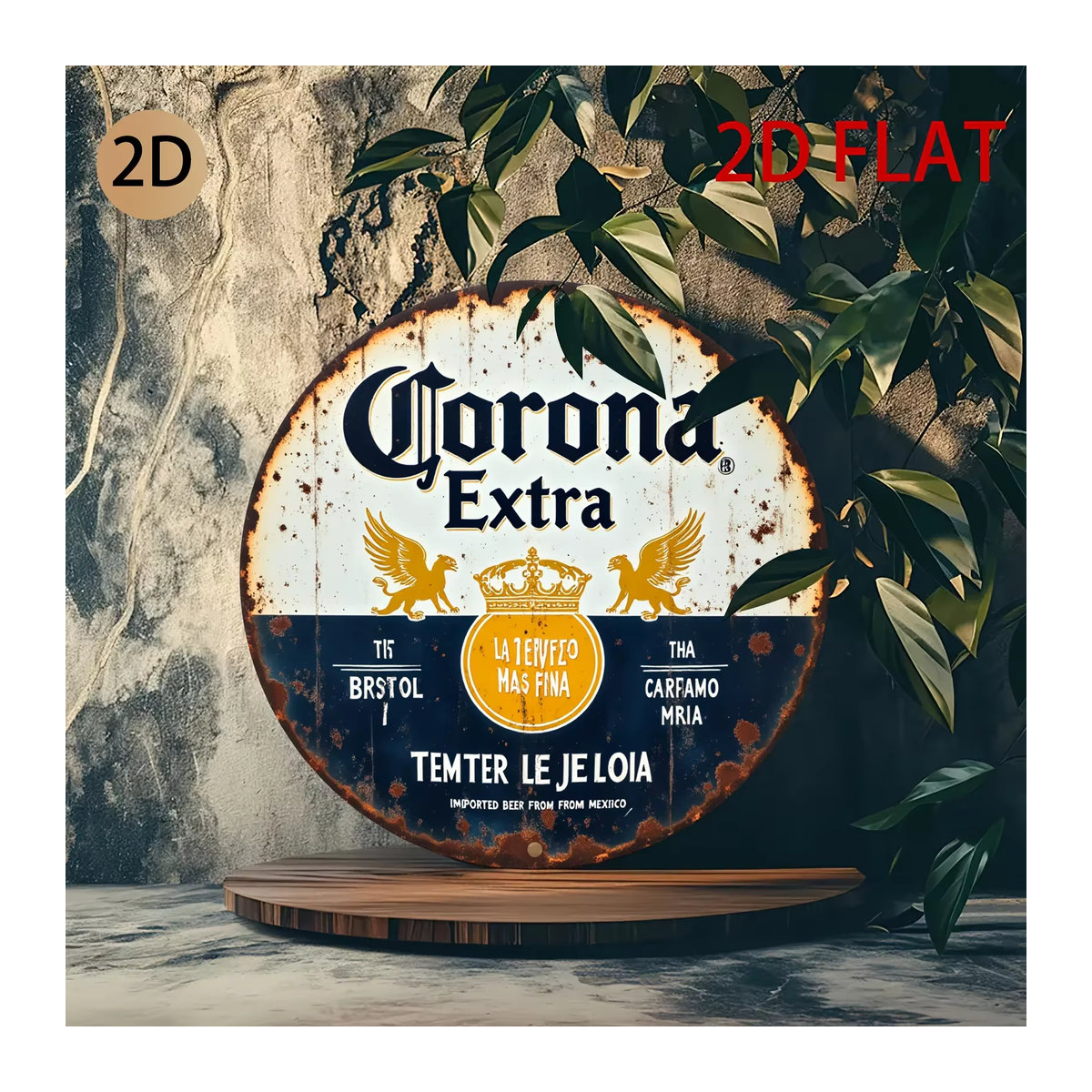 Corona Extra Vintage Blechschild Rund für die Wanddeko in der Bar oder Männerhöhle - Bild 4