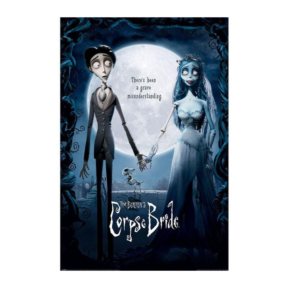 Corpse Bride Poster Emily und Victor Van Dort in Blau und Schwarz, Breite: 91.5 cm - Bild 1