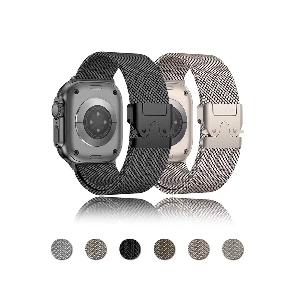 Correa Titanarmband für Apple Watch Serie 10 9 8 7 6 5 SE und Ultra in Schwarz - Bild 6