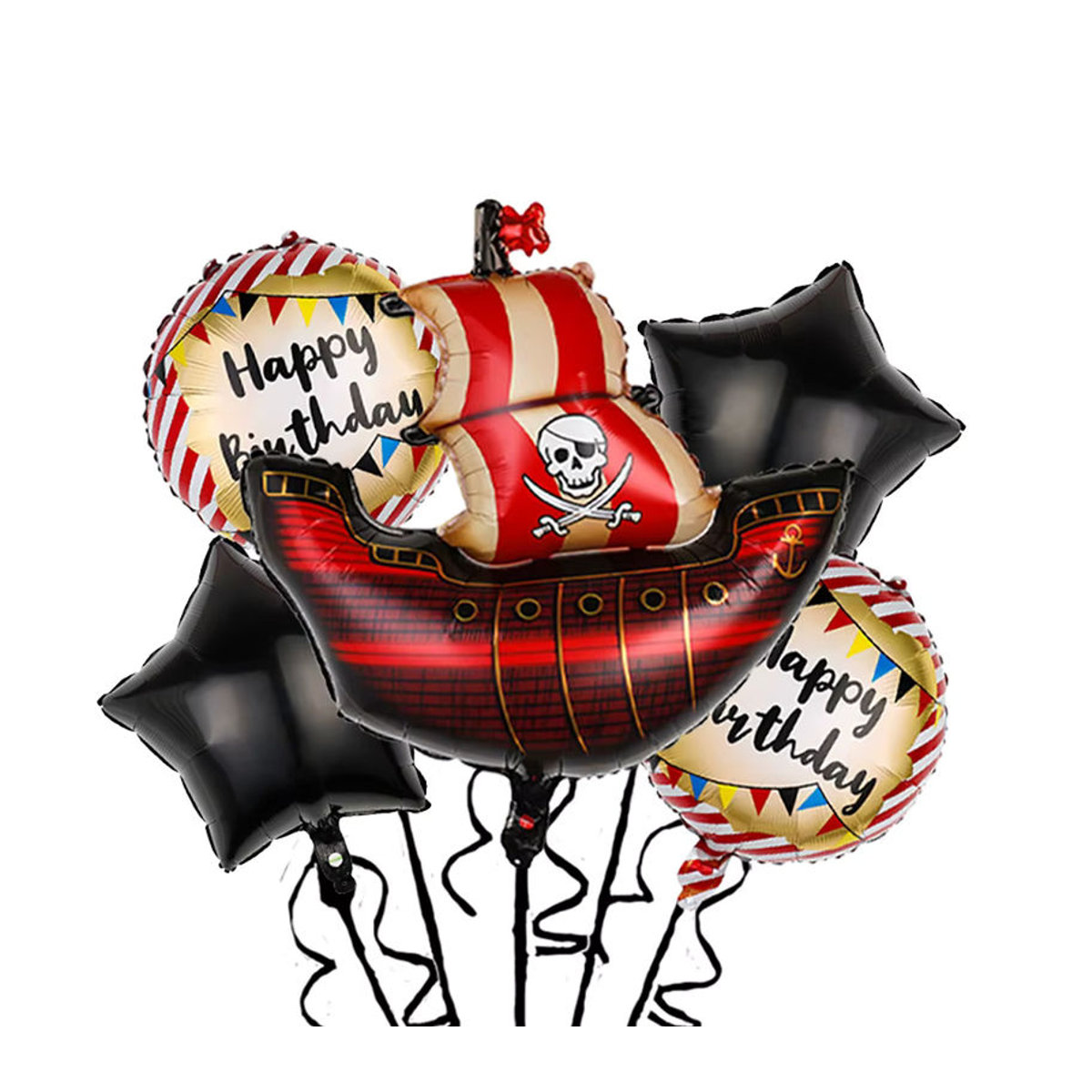 Corsair Mehrfarbiges Ballon-Kombinationsset aus Aluminiumfolie mit geometrischen Formen und Tier-Motiven für deine Geburtstagsdekoration - Bild 2