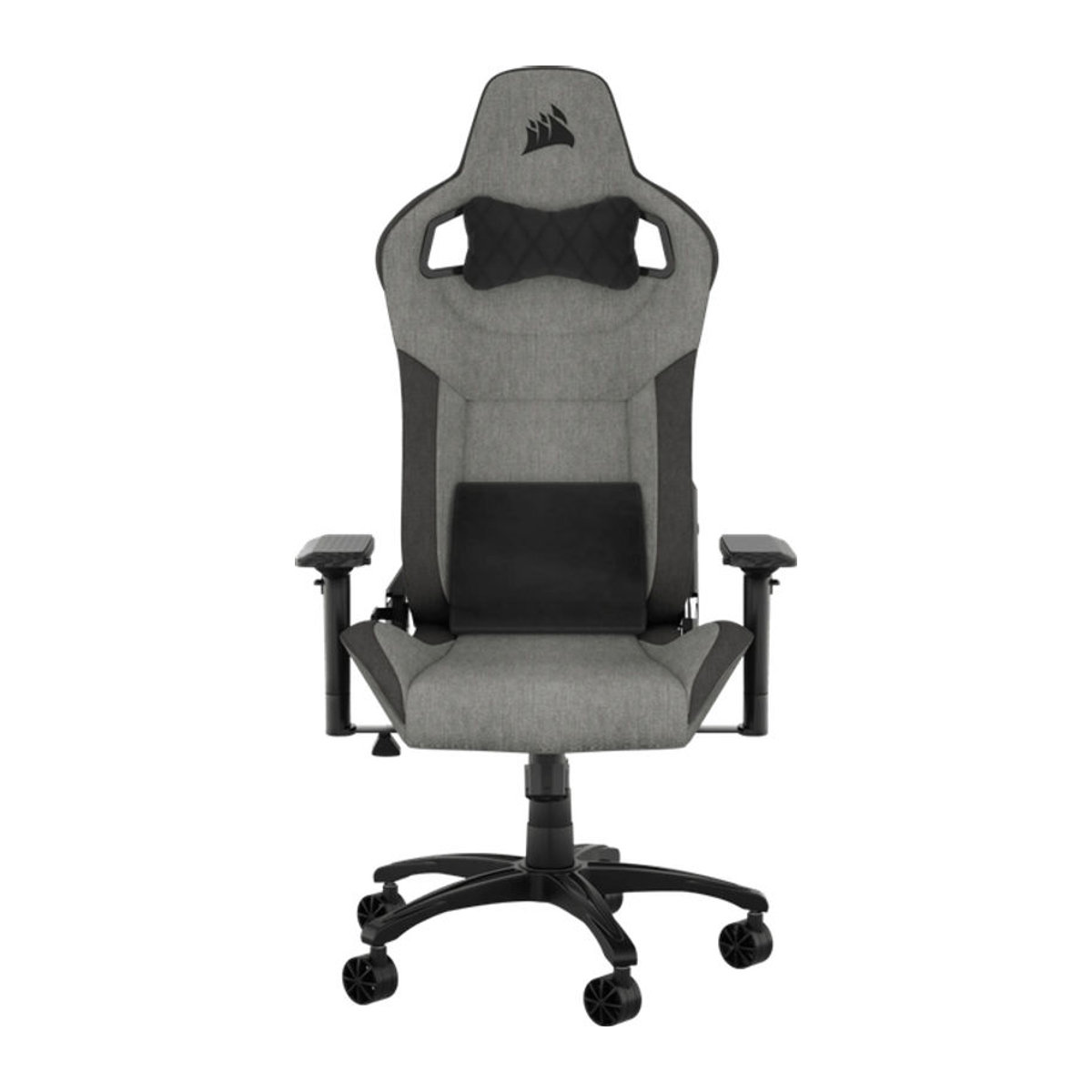 Corsair T3 Rush Ergonomischer Gaming-Stuhl mit Stoffbezug in Grau, Schwarz und Anthrazit - Bild 2
