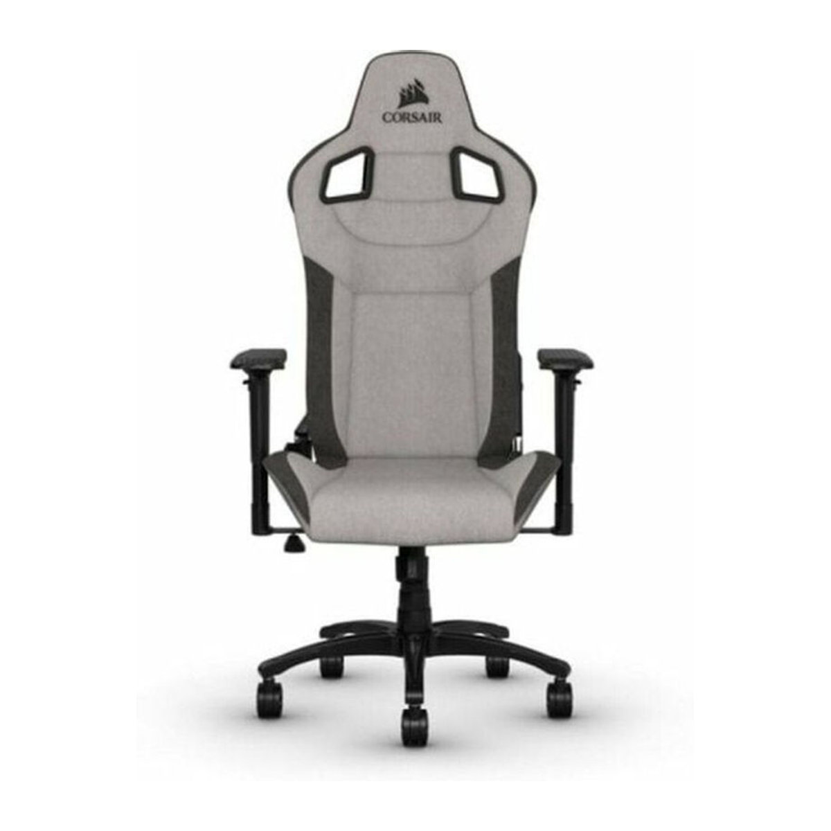Corsair T3 Rush Ergonomischer Gaming-Stuhl mit Stoffbezug in Grau, Schwarz und Anthrazit - Bild 4