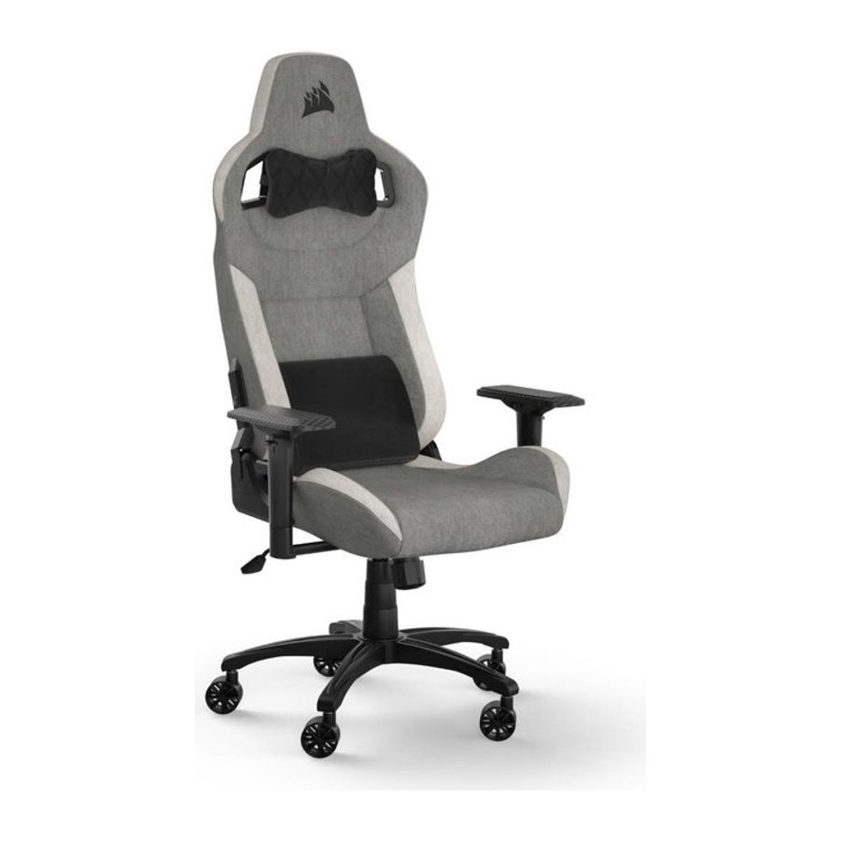 Corsair T3 Rush Gamingstuhl mit Stoffbezug in Grau/Weiß - Bild 3