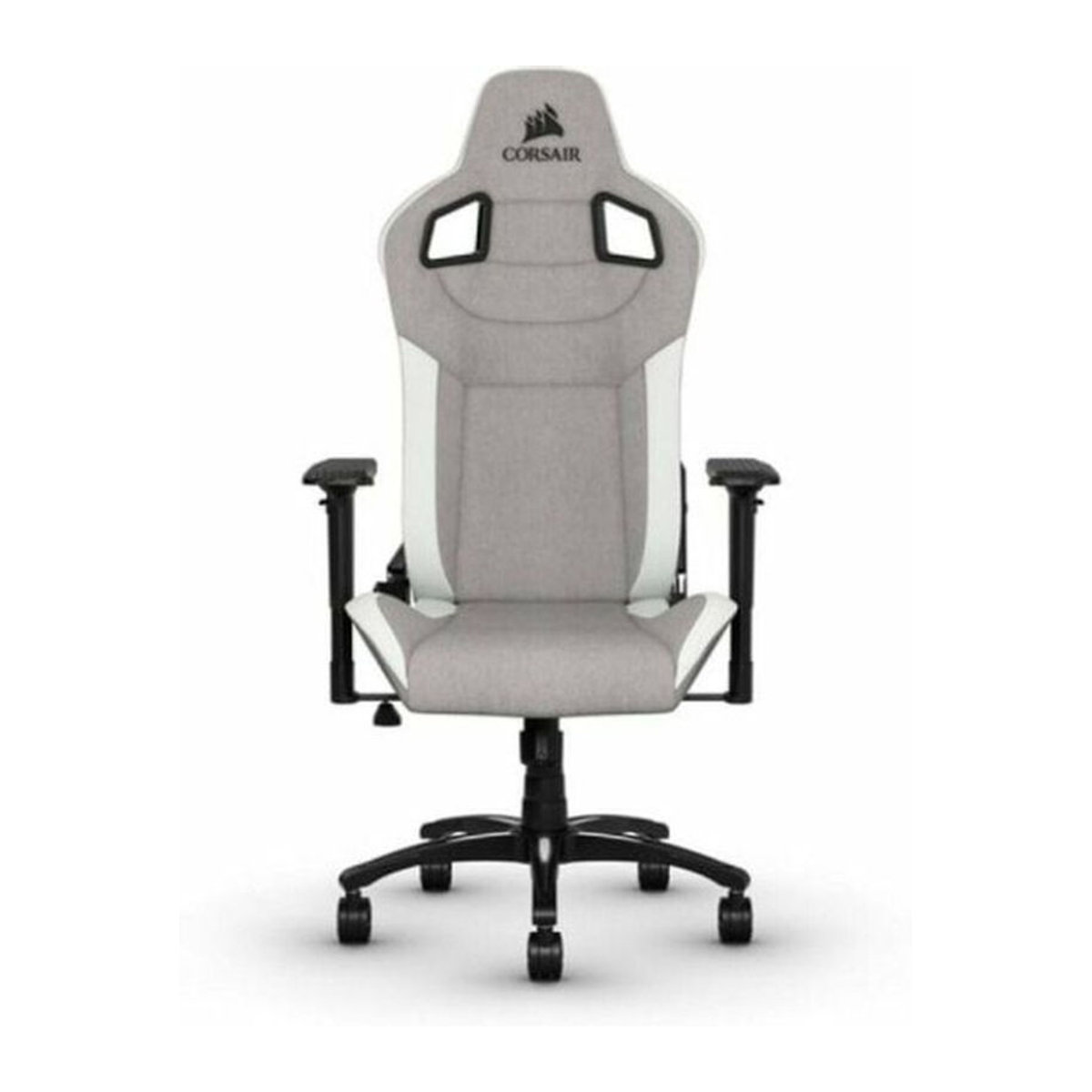 Corsair T3 Rush Gamingstuhl mit Stoffbezug in Grau/Weiß - Bild 4