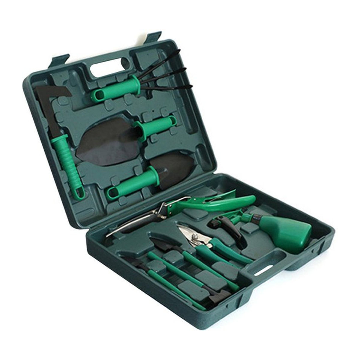 CosyHome Gartenwerkzeug Set 10-teiliges Pflanzpflege Kit in Grün aus Metall und Kunststoff - Bild 1