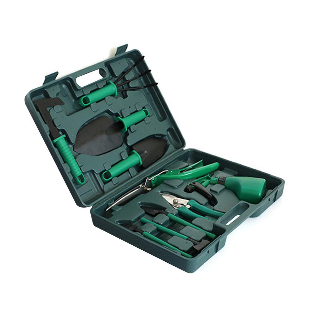 CosyHome Gartenwerkzeug Set 10-teiliges Pflanzpflege Kit in Grün aus Metall und Kunststoff - Bild 2