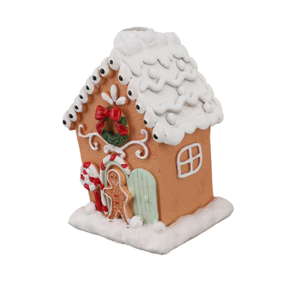 CosyHome Klassisches Lebkuchenhaus aus Kunstharz als mehrfarbige Weihnachtsdekoration - Bild 2