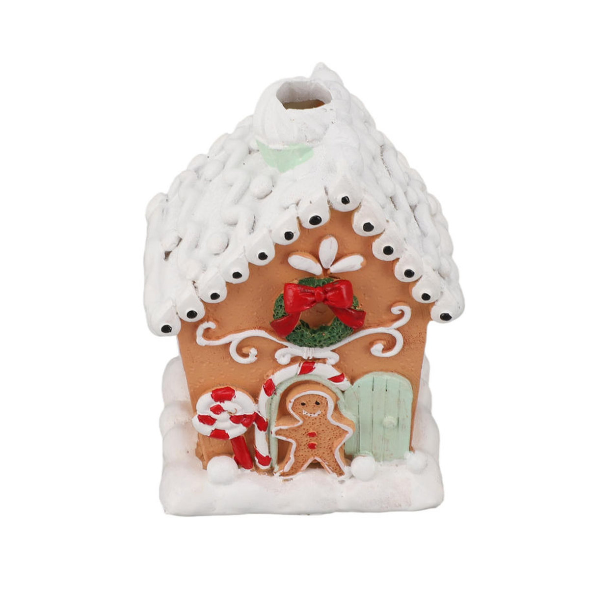 CosyHome Klassisches Lebkuchenhaus aus Kunstharz als mehrfarbige Weihnachtsdekoration - Bild 3