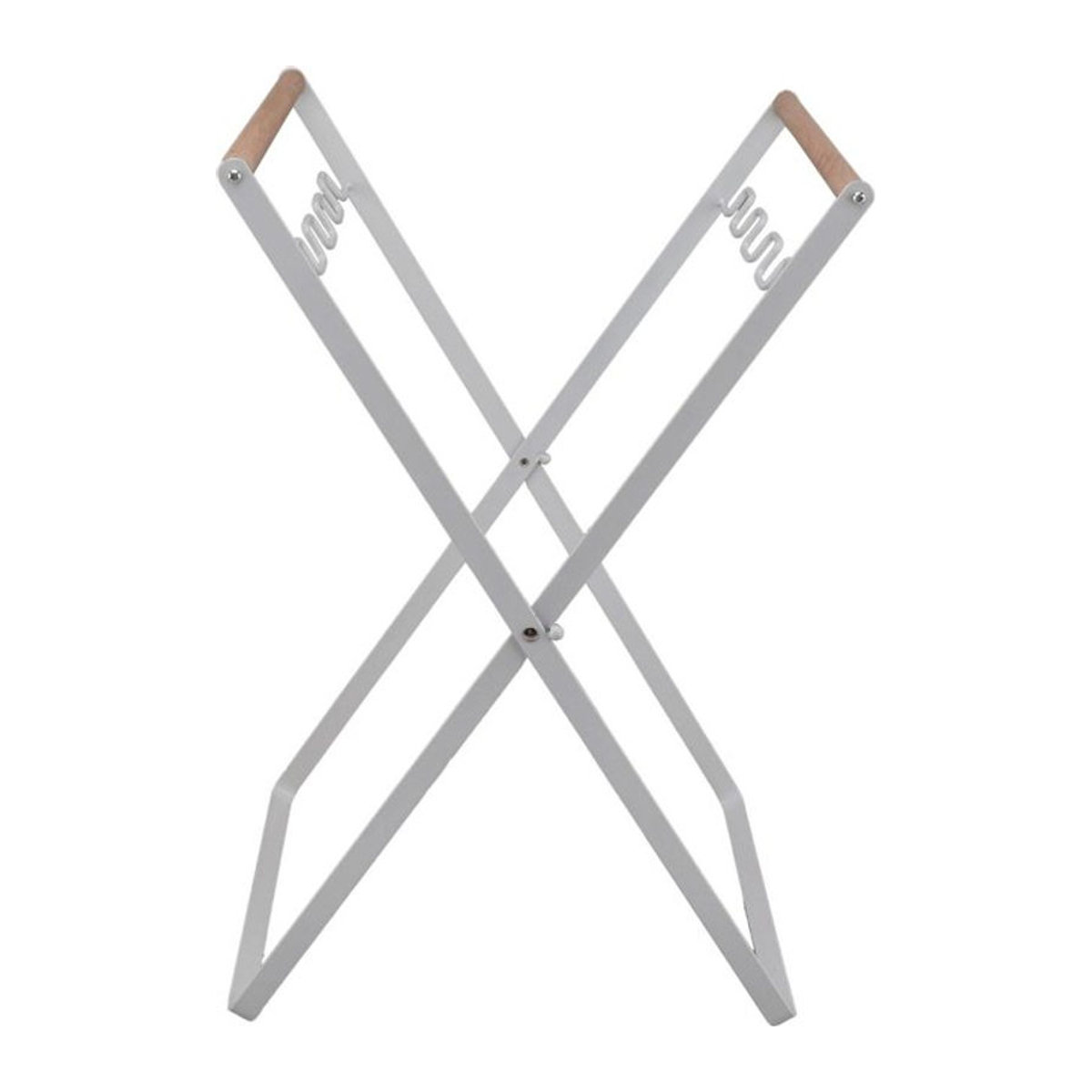 CosyHome Müllsackhalter aus Eisen für Outdoor und Camping, faltbarer Laubsackständer in Weiß - Bild 1