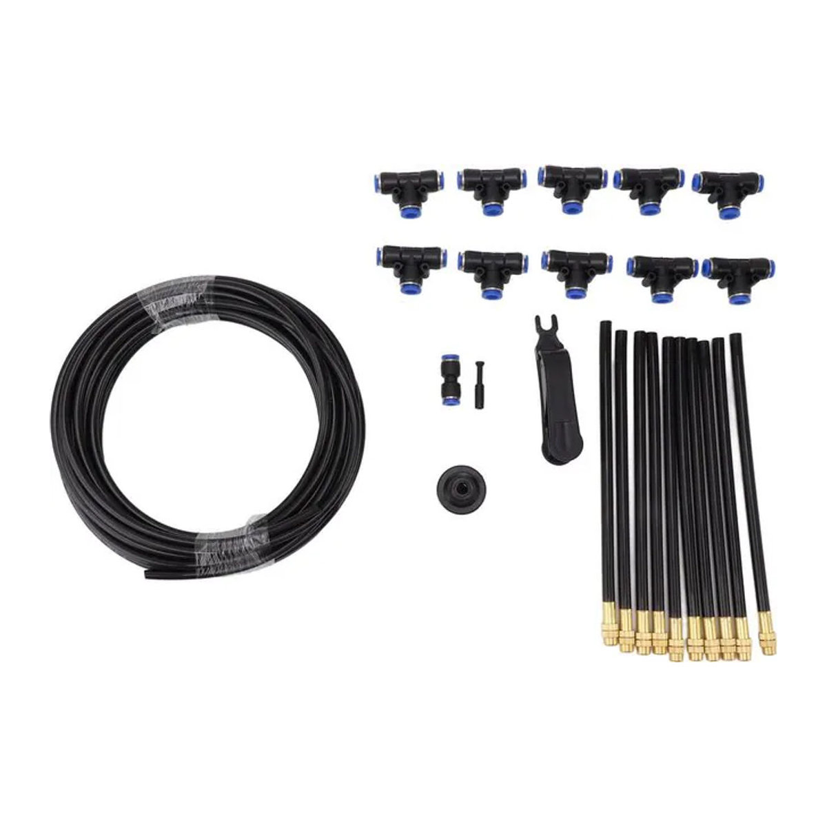 CosyHome Oberirdisches Bewässerungssystem mit 360 Grad verstellbarem und biegbarem Sprühkopf für Gewächshäuser und Außenbereiche mit EU-Stecker - Bild 1
