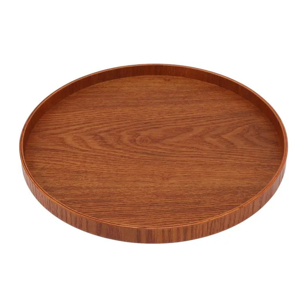CosyHome Rundes Serviertablett aus Holz in Braun, Durchmesser: 30 cm - Bild 1