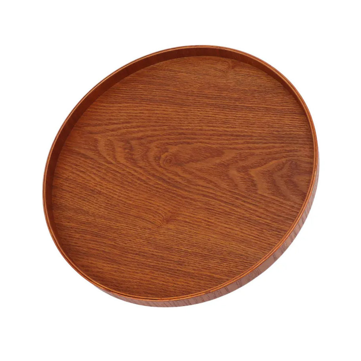 CosyHome Rundes Serviertablett aus Holz in Braun, Durchmesser: 30 cm - Bild 3