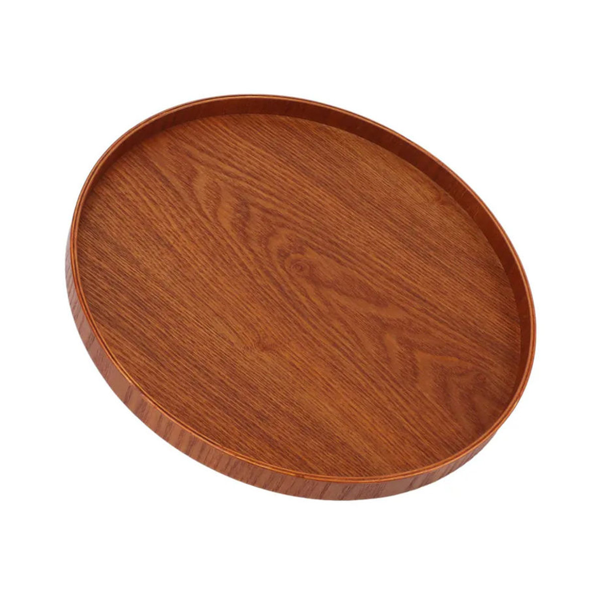 CosyHome Rundes Serviertablett aus Holz in Braun, Durchmesser: 30 cm - Bild 4