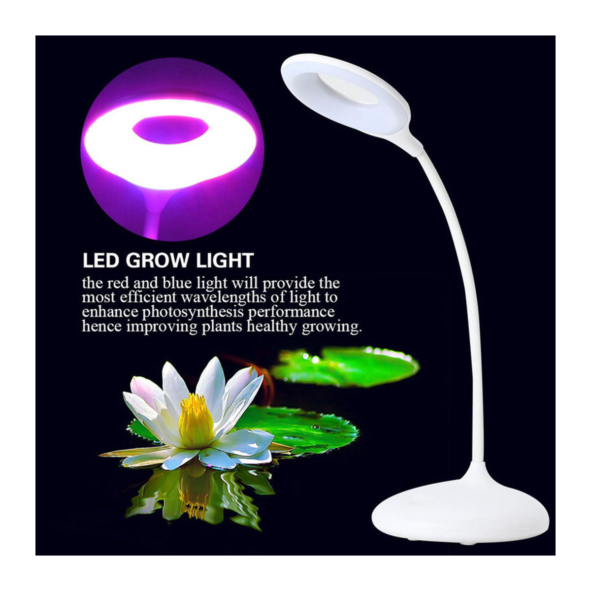 CosyHome USB LED Pflanzenwachstumslampe in Weiß für Aquarium und Wasserpflanzen mit 3W Leistung - Bild 7