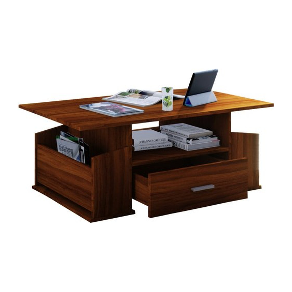 Couchtisch Junata von VCM in Braun, modern, B/T/H: 110 x 52 x 44 cm - Bild 1