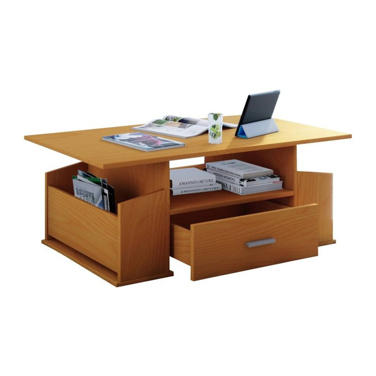Couchtisch Junata von VCM Möbel in Buche, modern, B/H/T: 110 x 44 x 52 cm - Bild 1