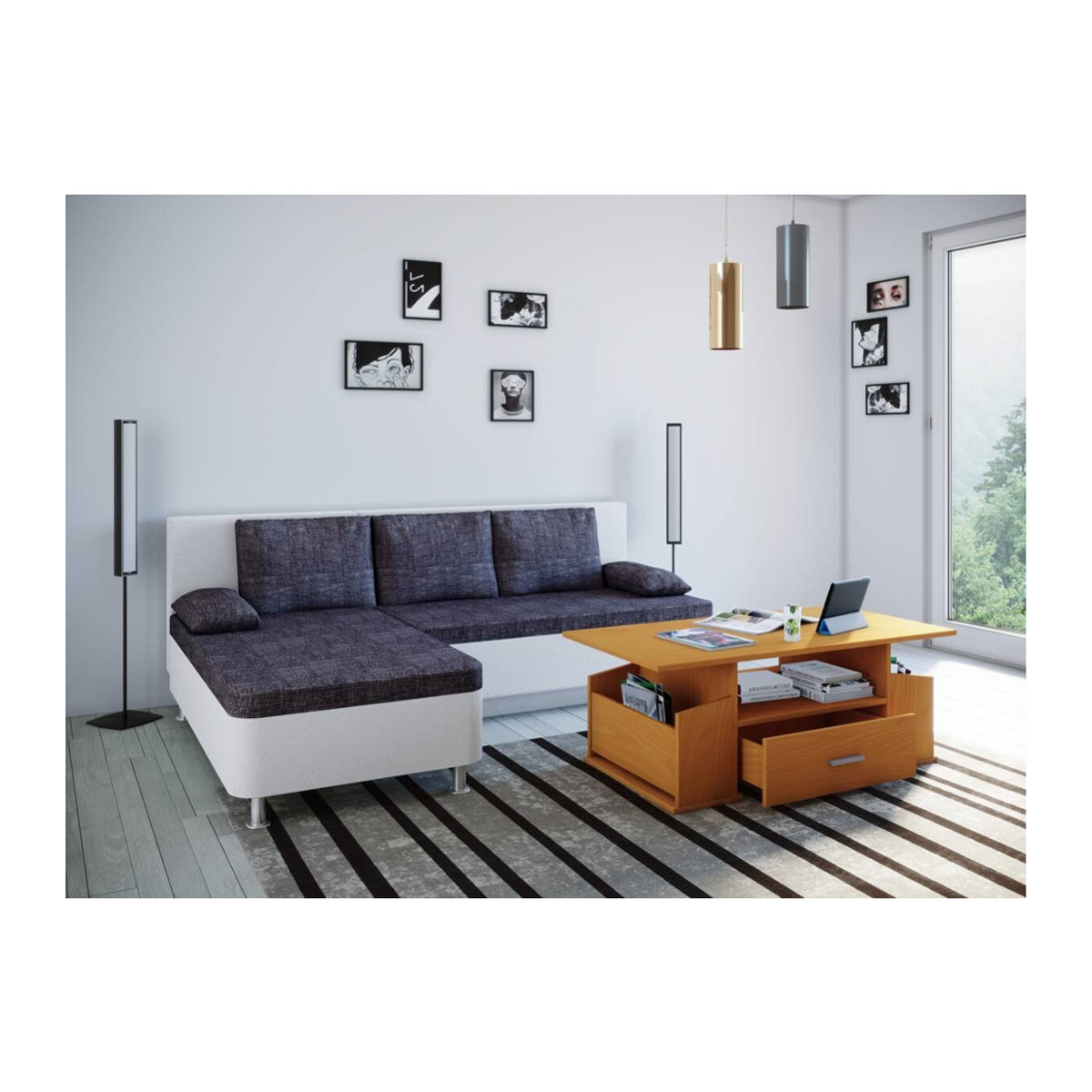 Couchtisch Junata von VCM Möbel in Buche, modern, B/H/T: 110 x 44 x 52 cm - Bild 3