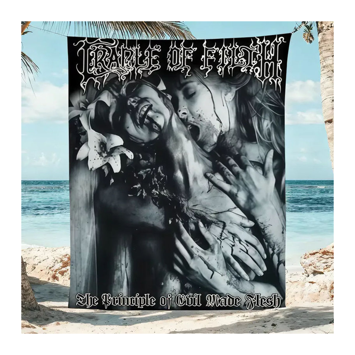 Cradle of Filth Flagge in Schwarz, Rechteckiges Textil-Banner zur Dekoration, B/H: 60 x 40 cm - Bild 5