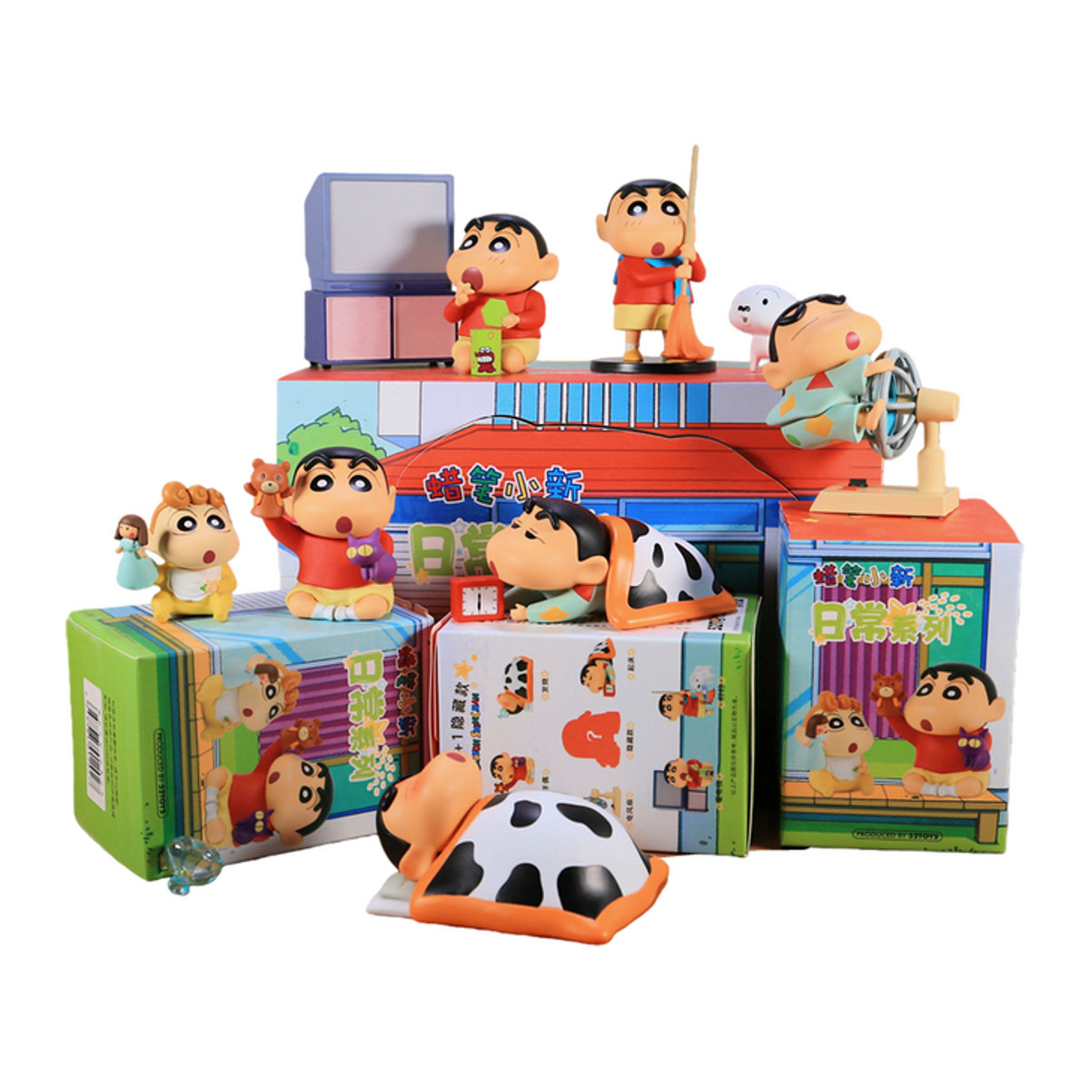 Crayon Shin-chan Daily Series Anime-Figur Blindbox Mehrfarbige Sammelfigur aus Kunststoff als Desktop-Ornament - Bild 1