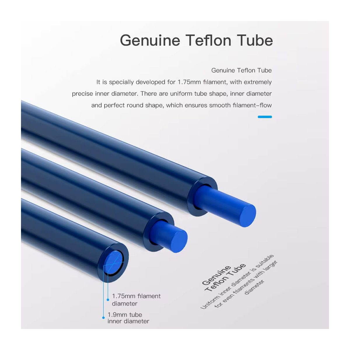 Creality Capricorn Bowden PTFE Schlauch für 1,75mm Filament in Blau - Bild 3