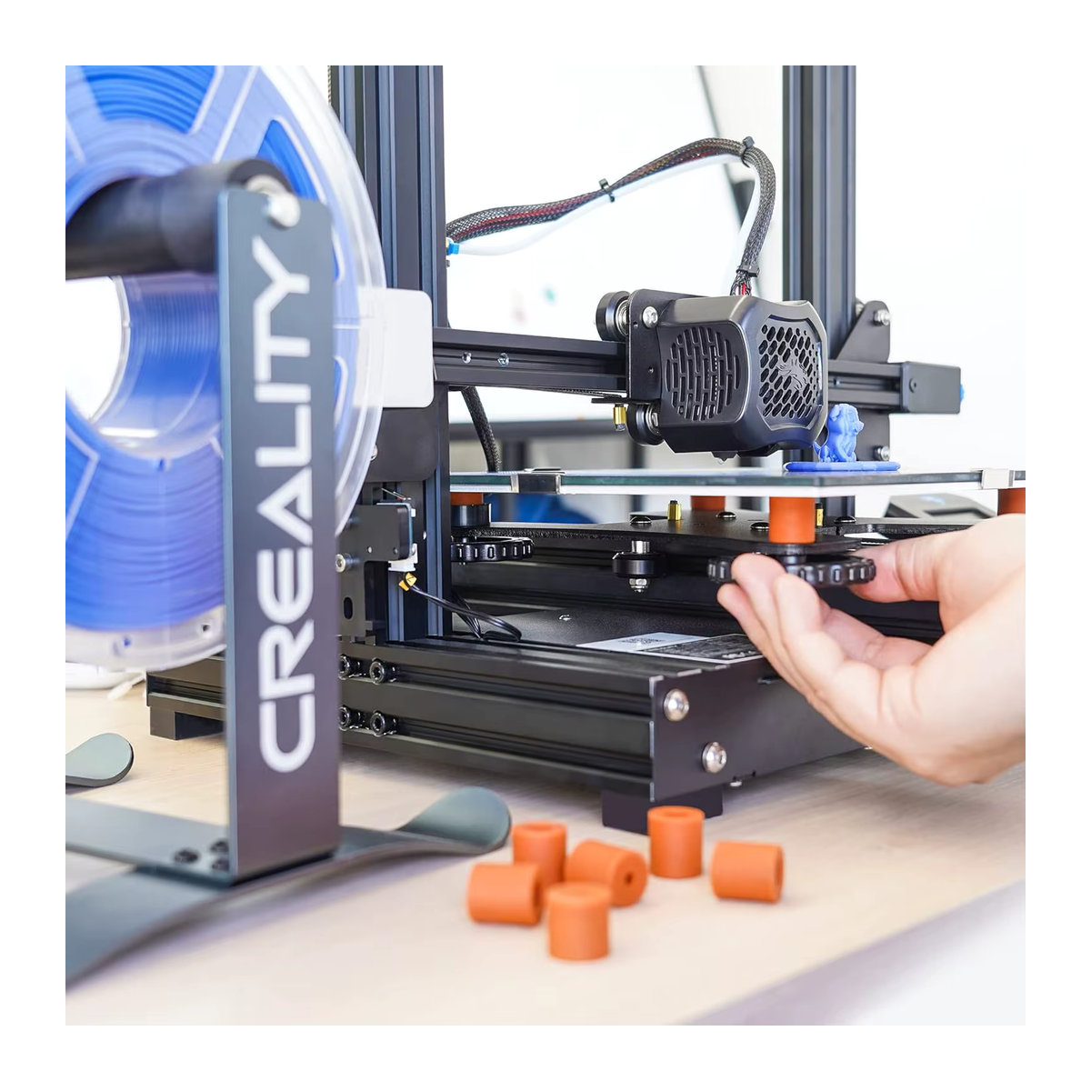 Creality Silikon-Nivelliersäulen Set aus 4 Stück in Orange für Ender-3 und Ender 3 Pro - Bild 4